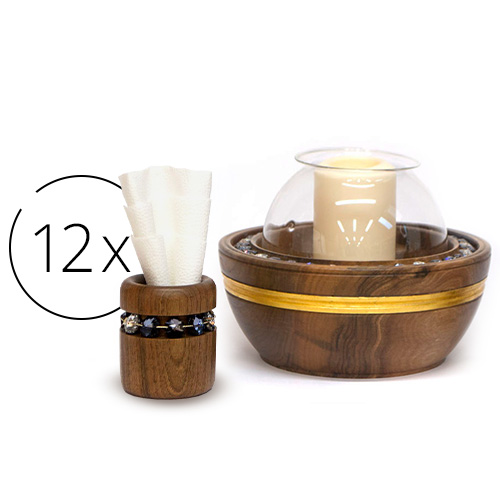 Atribút full-set-candle-holder-and-12-napkins-holders | natalis-luxus.com}}